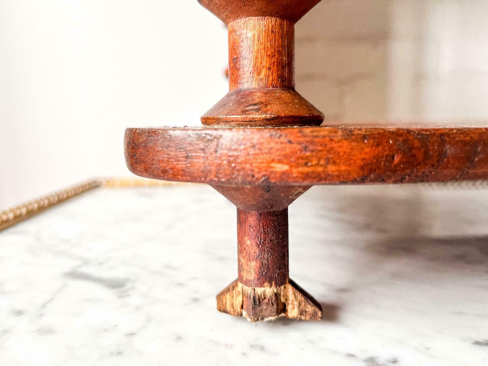 Large French Vintage Shelf With Spindle Supports photo vintage