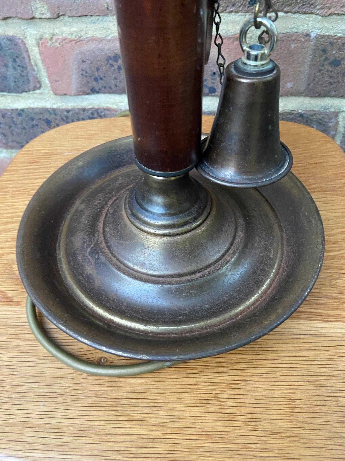 photo furniture Large 1970s Mock Candlestick And Holder Lamp   Metal, Plastic And Wood, Working