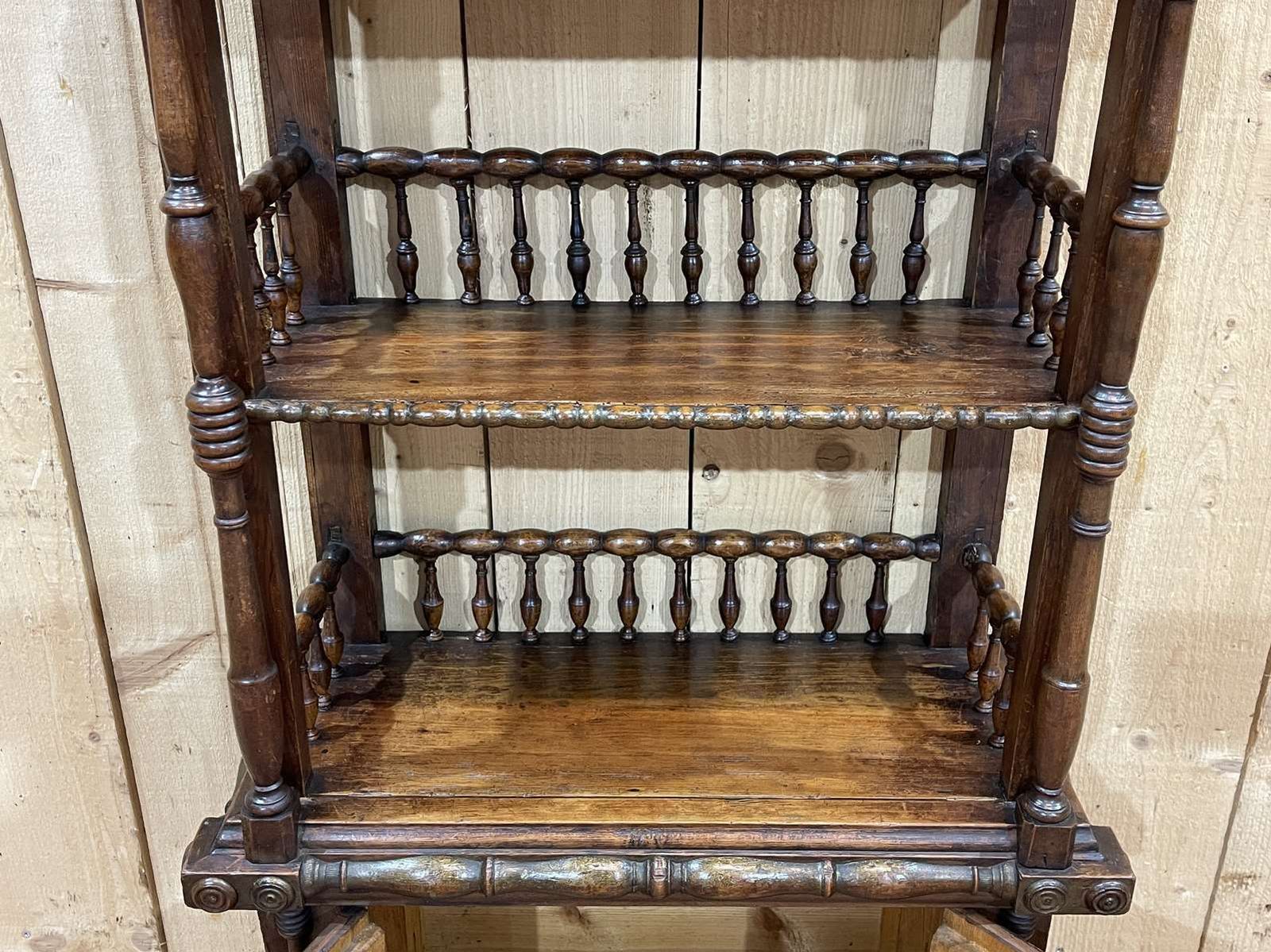 Fir Bookcase From The End Of The 19th Century photo vintage