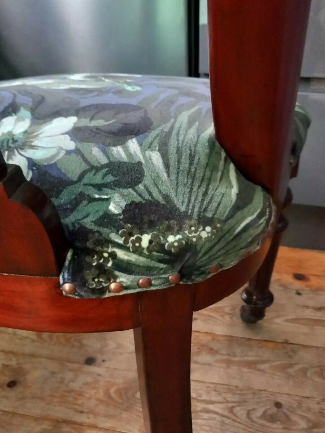 photo furniture Victorian Mahoganay Solid Wood Chair With Blue House Of Hackney Velvet Limerence Fabric