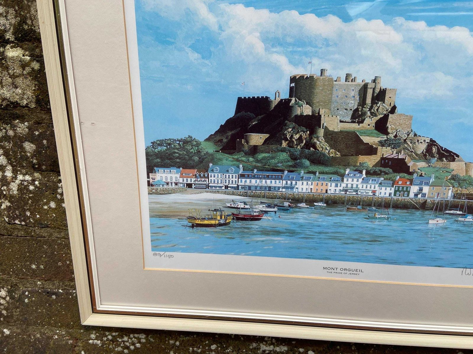 Limited Edition Signed Print (89/1150) Of Mont Orgueil, Pride Of Jersey, Water Colour By Robert John Wolfenden 1997 (66.5cm X 52.5cm) photo Art