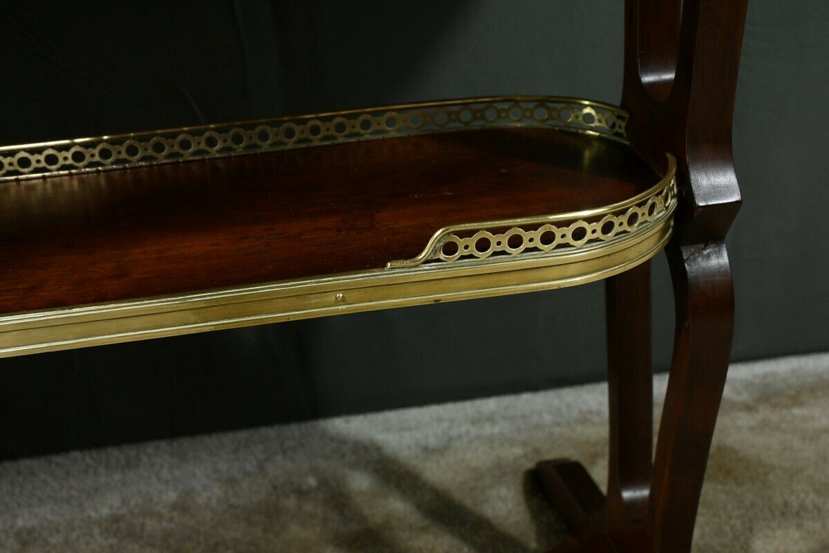 photo vinterior Kidney Table In Speckled Mahogany, Stamped “L'escalier De Cristal” – Late 19th Century