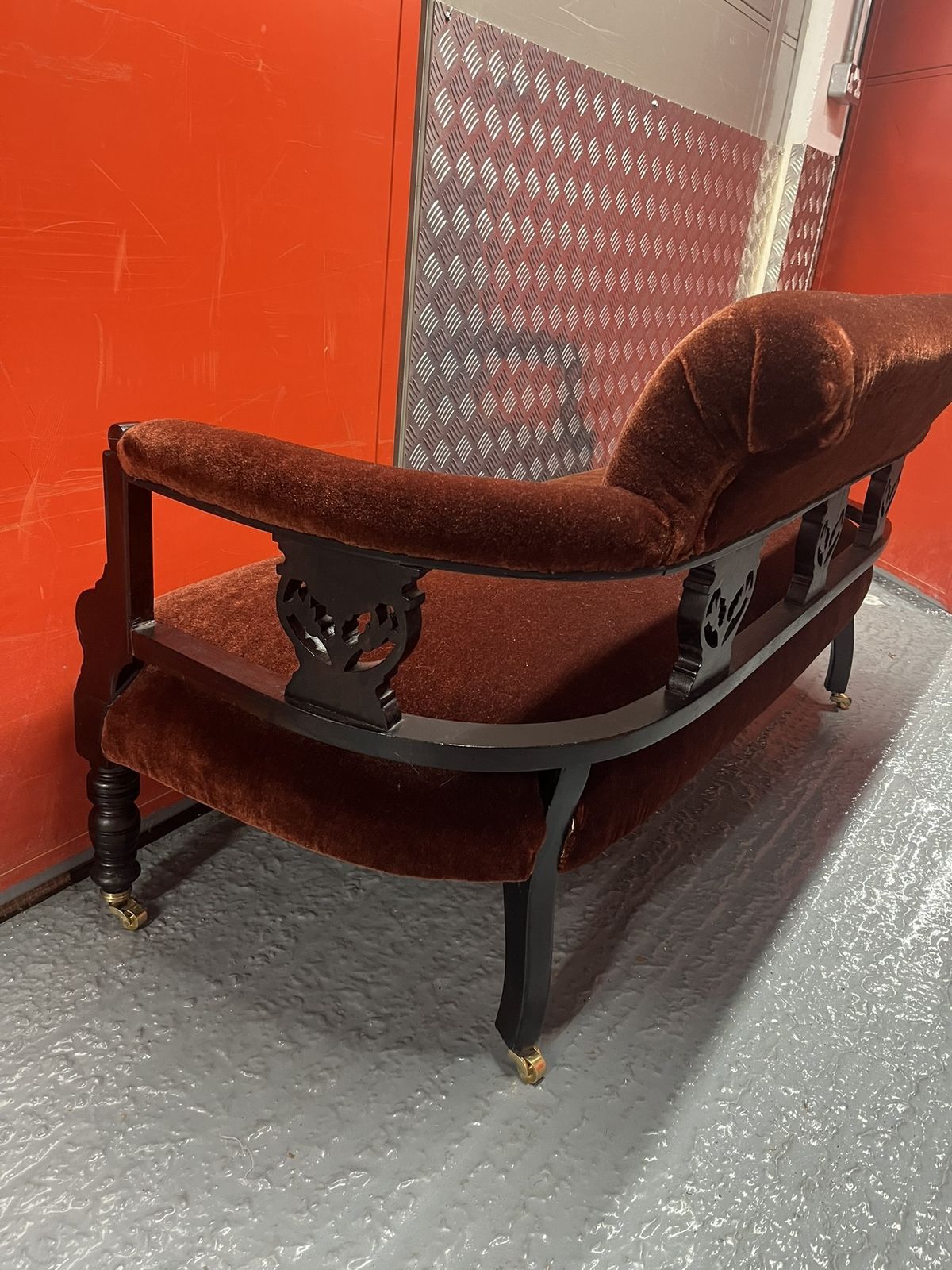 1200.0 Edwardian Sofa Newly Upholstered photo