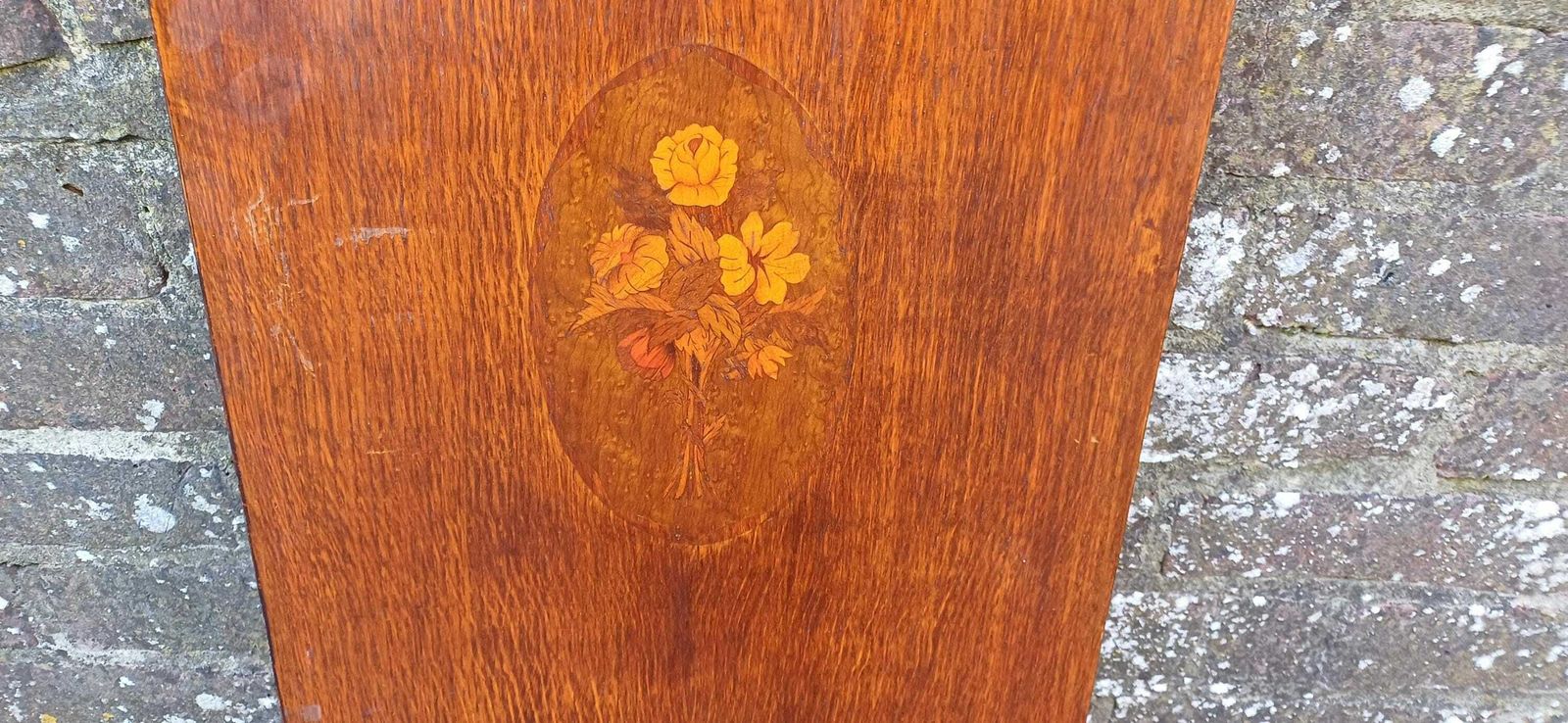 Beautiful 1920s Decorative Wooden Inlaid Oak Veneer Panel – Vintage Wall Art photo buy