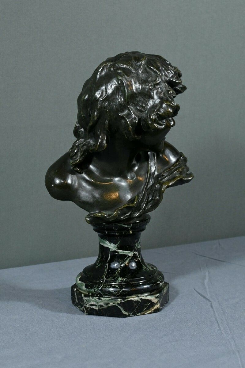 Bronze “Laughing Child”, Signed A.Injalbert – Late 19th Century photo furniture