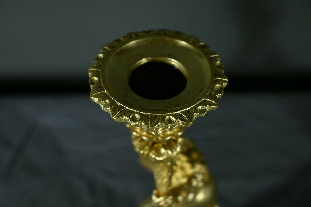 Pair Of Gilt Bronze Candlesticks – Mid 19th Century photo buy