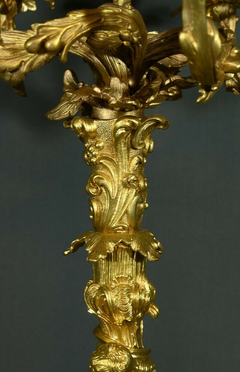 photo buy Bronze Candelabra After Ja.Meissonnier, Rocaille Style, Napoleon III Period – Mid 19th Century