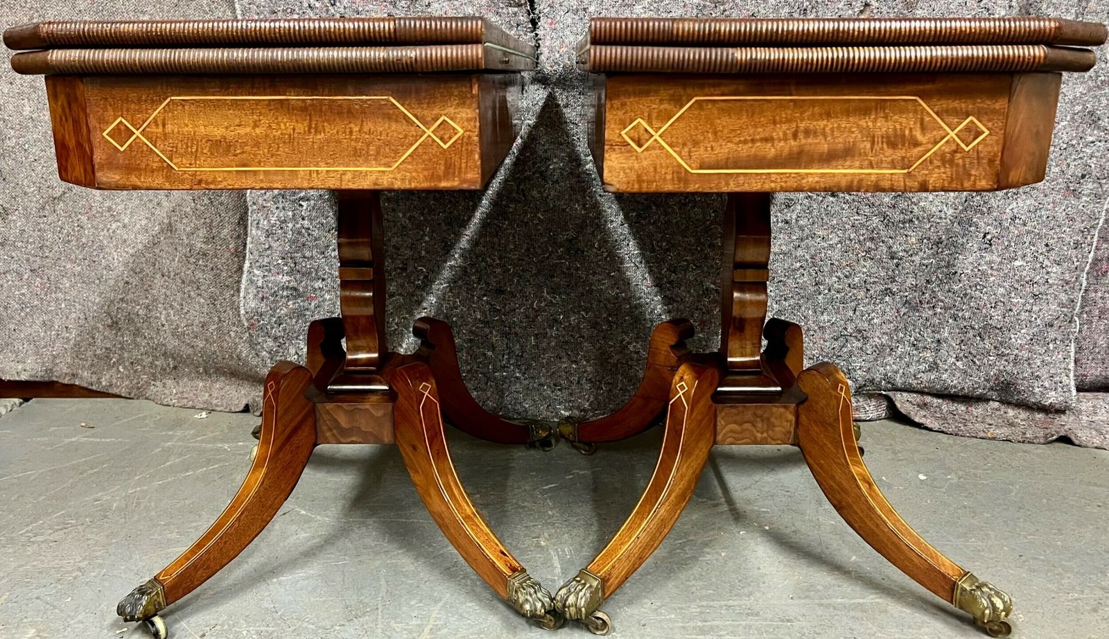 Pair Of Regency Mahogany & Inlaid Card Tables photo vinterior