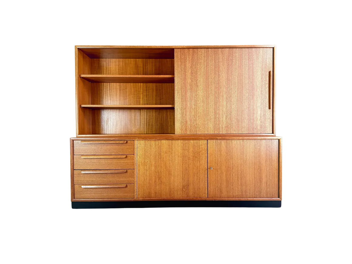 Mid Century Wk Furniture Teak Sideboard Cabinet Shelf Vintage
