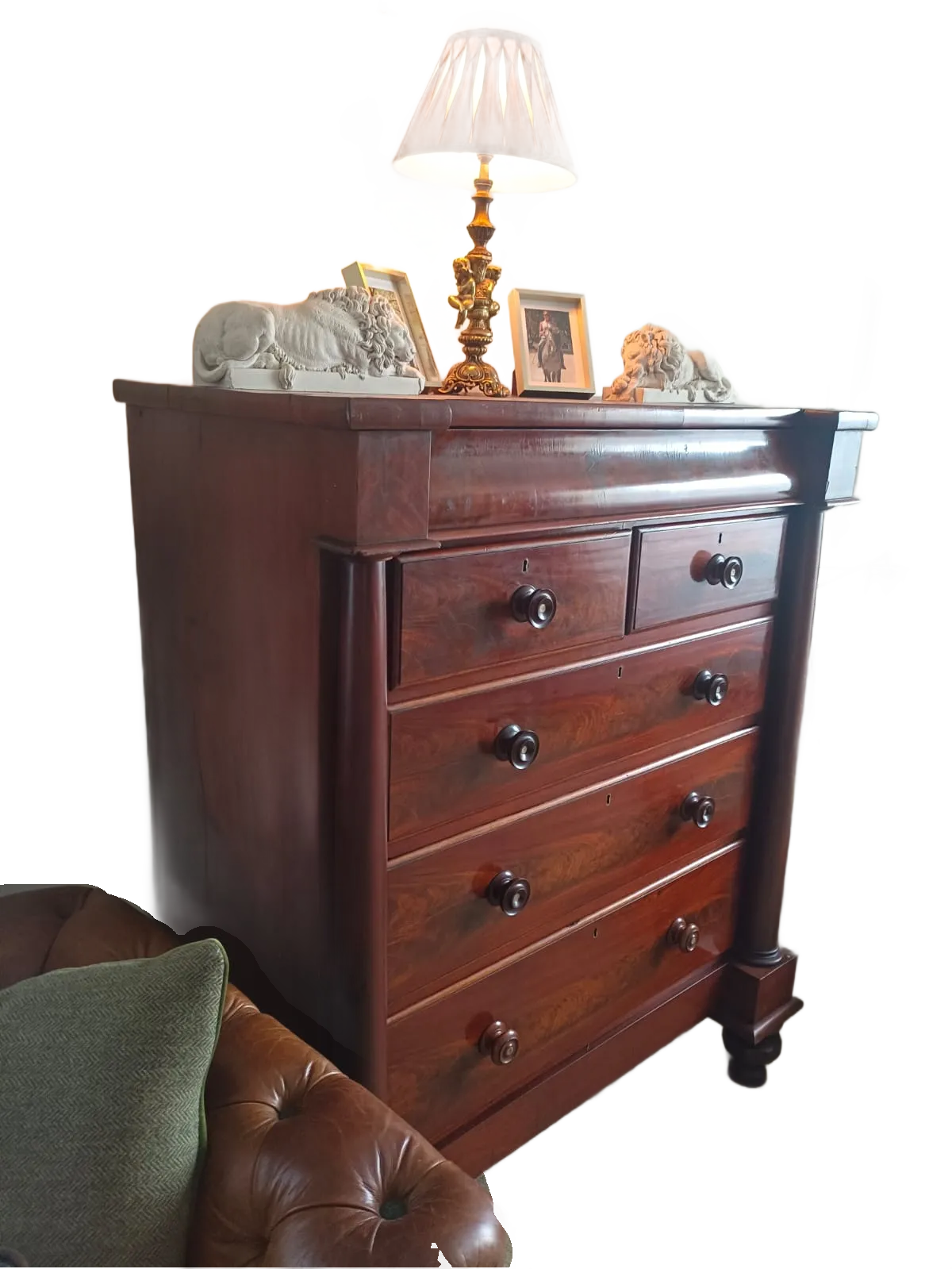 Victorian Flame Mahogany Scottish Chest Of Draws photo furniture