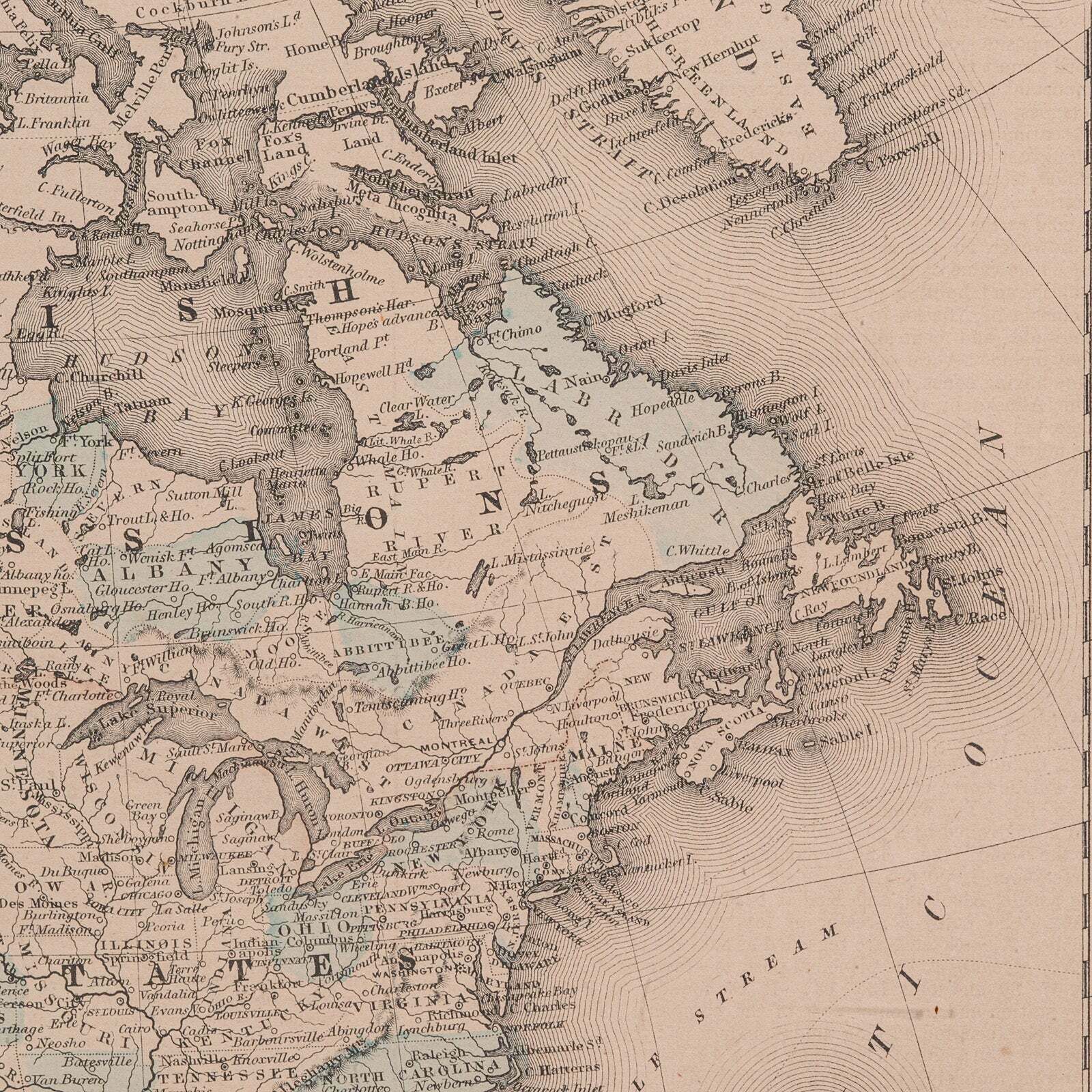 photo for sale Antique North America Map, USA, Canada, Mexico, Cartography, Colton, Victorian