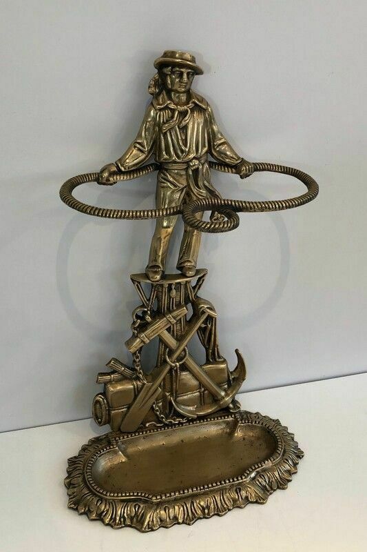 Rare Bronze Umbrella Stand, 1900s