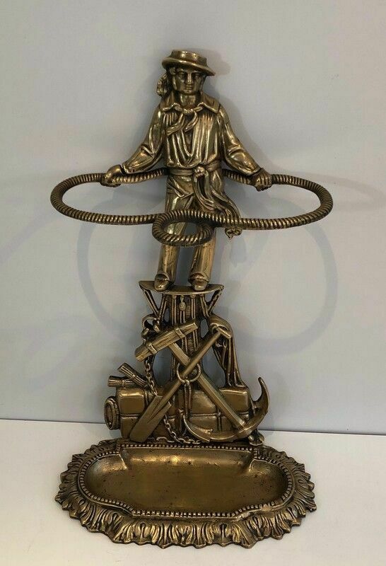 Rare Bronze Umbrella Stand, 1900s photo furniture