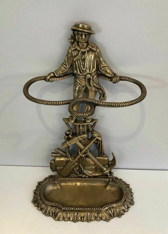 Rare Bronze Umbrella Stand, 1900s photo Home Decor