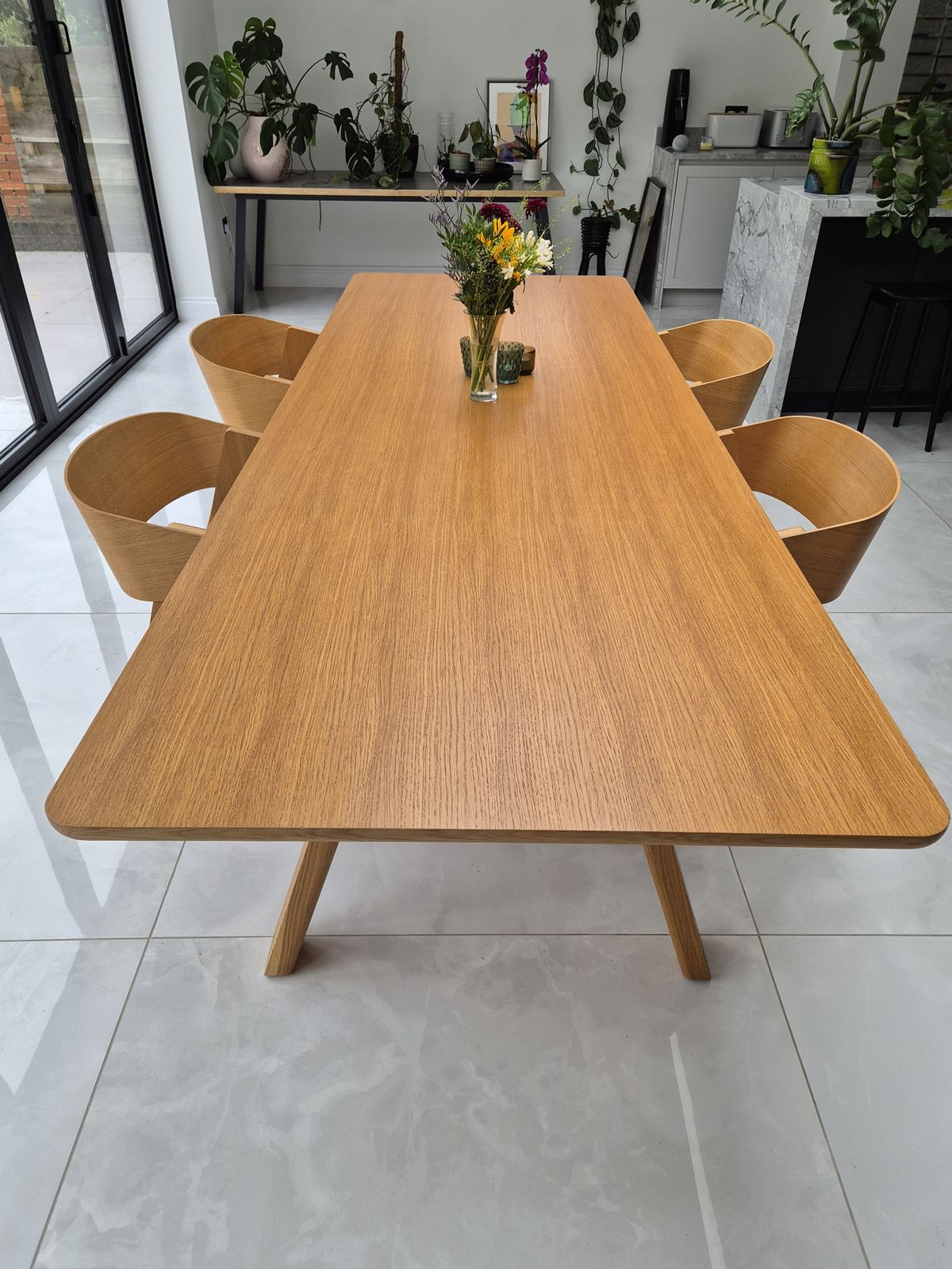 Ton Solid Beech Designer Dining Table And Merano Chairs photo furniture