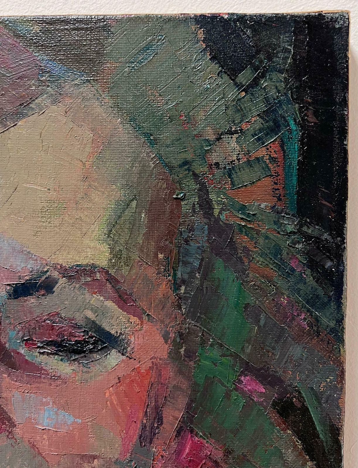 Jean Dulacfine Mid 20th Century French Post Impressionist Oil Painting Portrait Of Lady1950's photo vintage