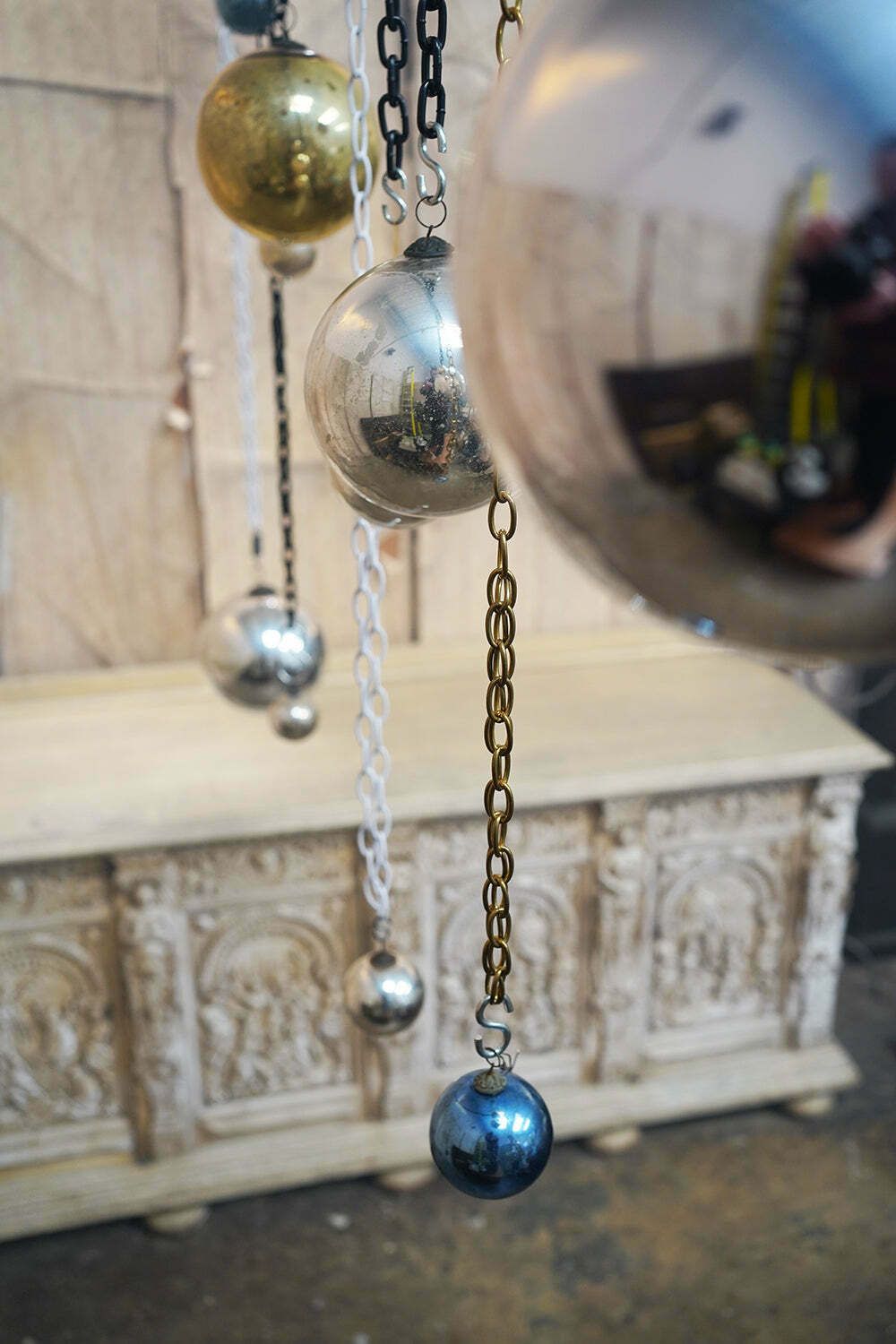 A Mixed Group Of Eleven Victorian Mercury Glass Witches Balls C.1890 1900 photo buy