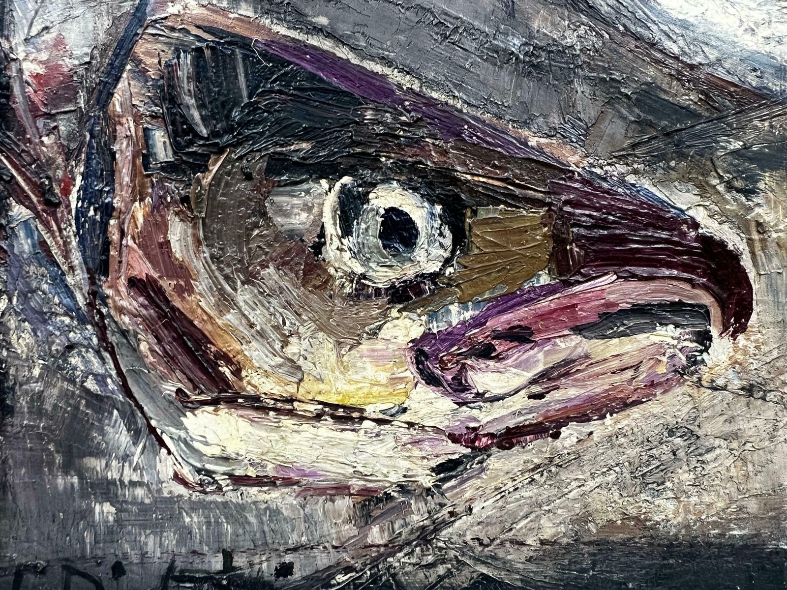 édouard Righetti (1924 2001)1960s French Interior Still Life   Fish Heads   Ideal For Fish Bistro Interior?!1960's photo 918.0