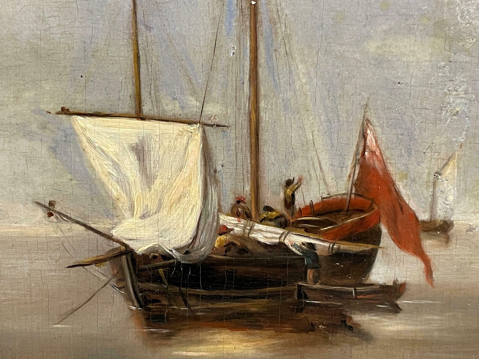 photo furniture Dutch 18thshipping In Calm Waters, 18th Century Dutch Oil On Wood Panel, Man O War18th Century