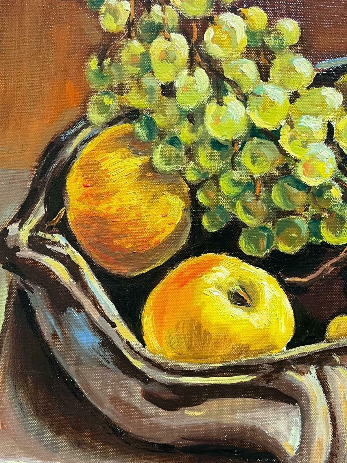 Georges Bordonovecontemporary French Impressionist Oil Classical Still Life Of Fruit photo vinterior