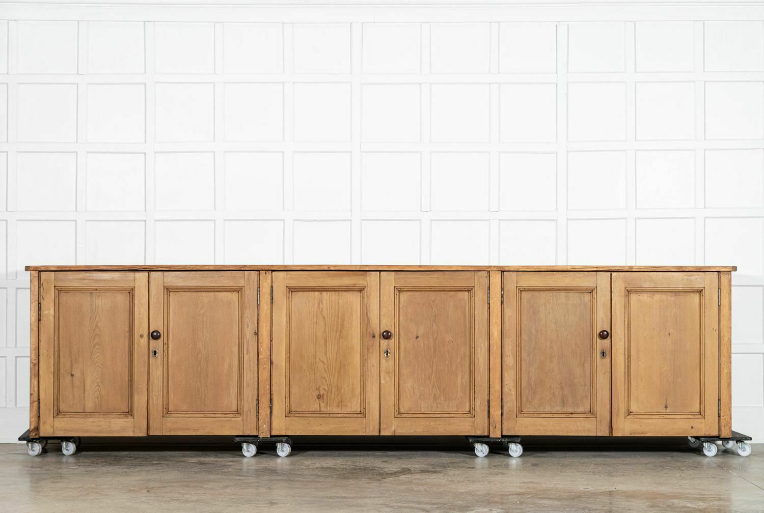 Monumental 19thc English Pine Dresser Base photo furniture