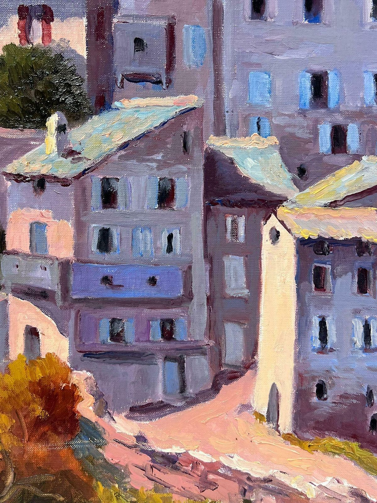 Georges Bordonovecontemporary French Impressionist Oil Mediterranean Old Town Buildings photo 795.0