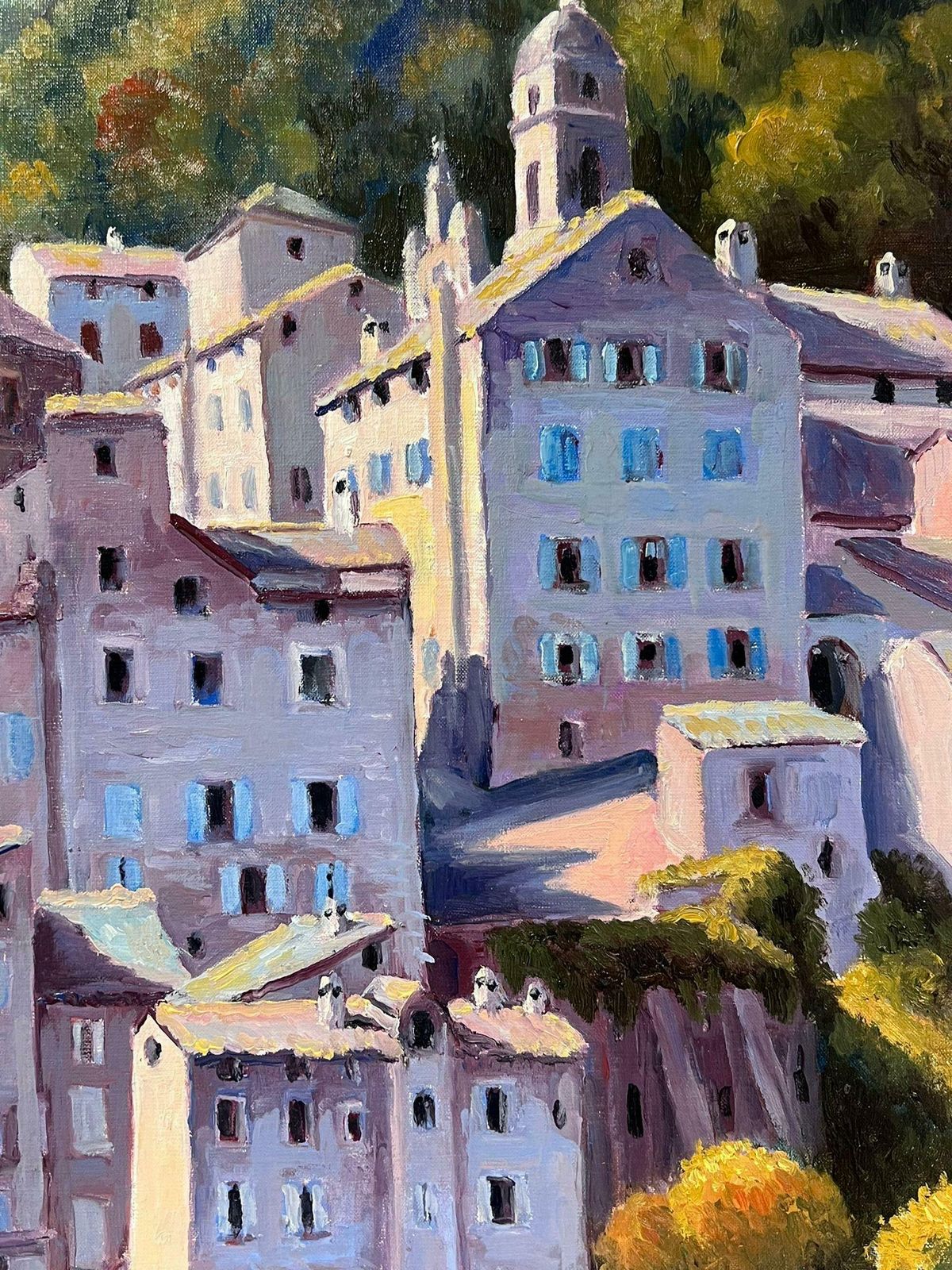 Georges Bordonovecontemporary French Impressionist Oil Mediterranean Old Town Buildings photo buy