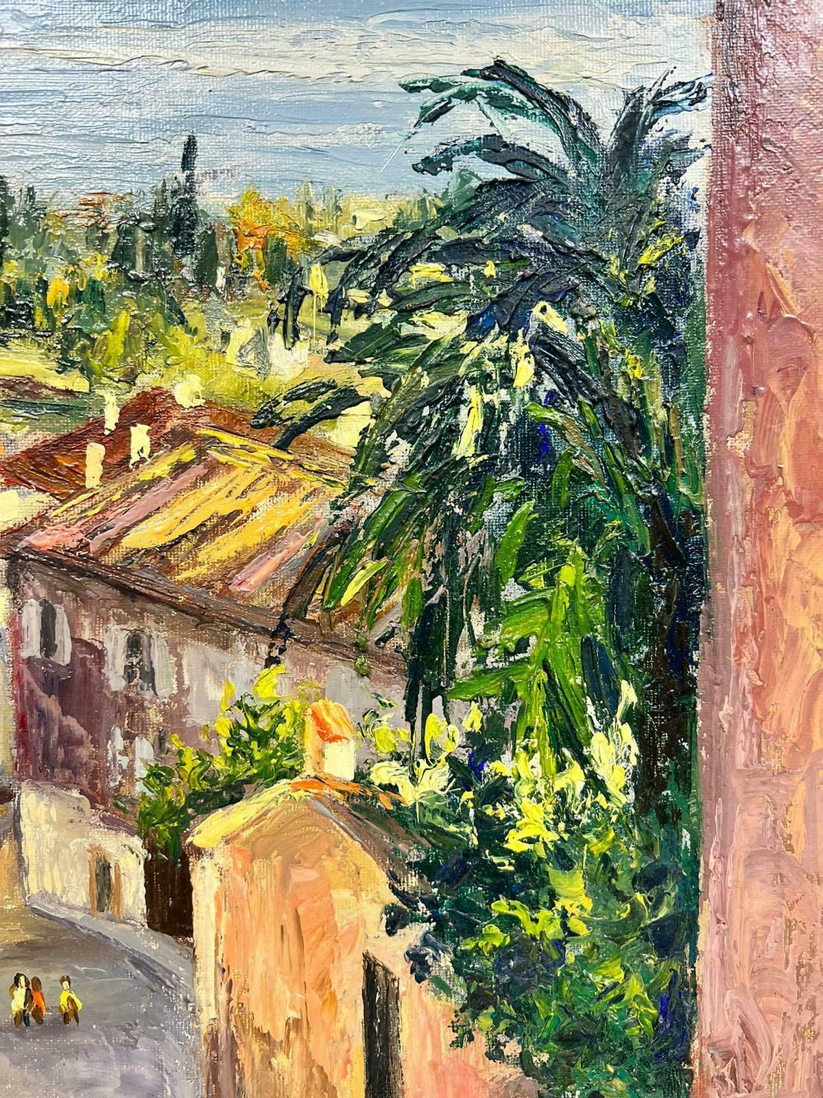 Josine Vignoncagnes Sur Mer French Exotic Town Post Impressionist Signed Thick Oil Impasto1960's photo 1180.0