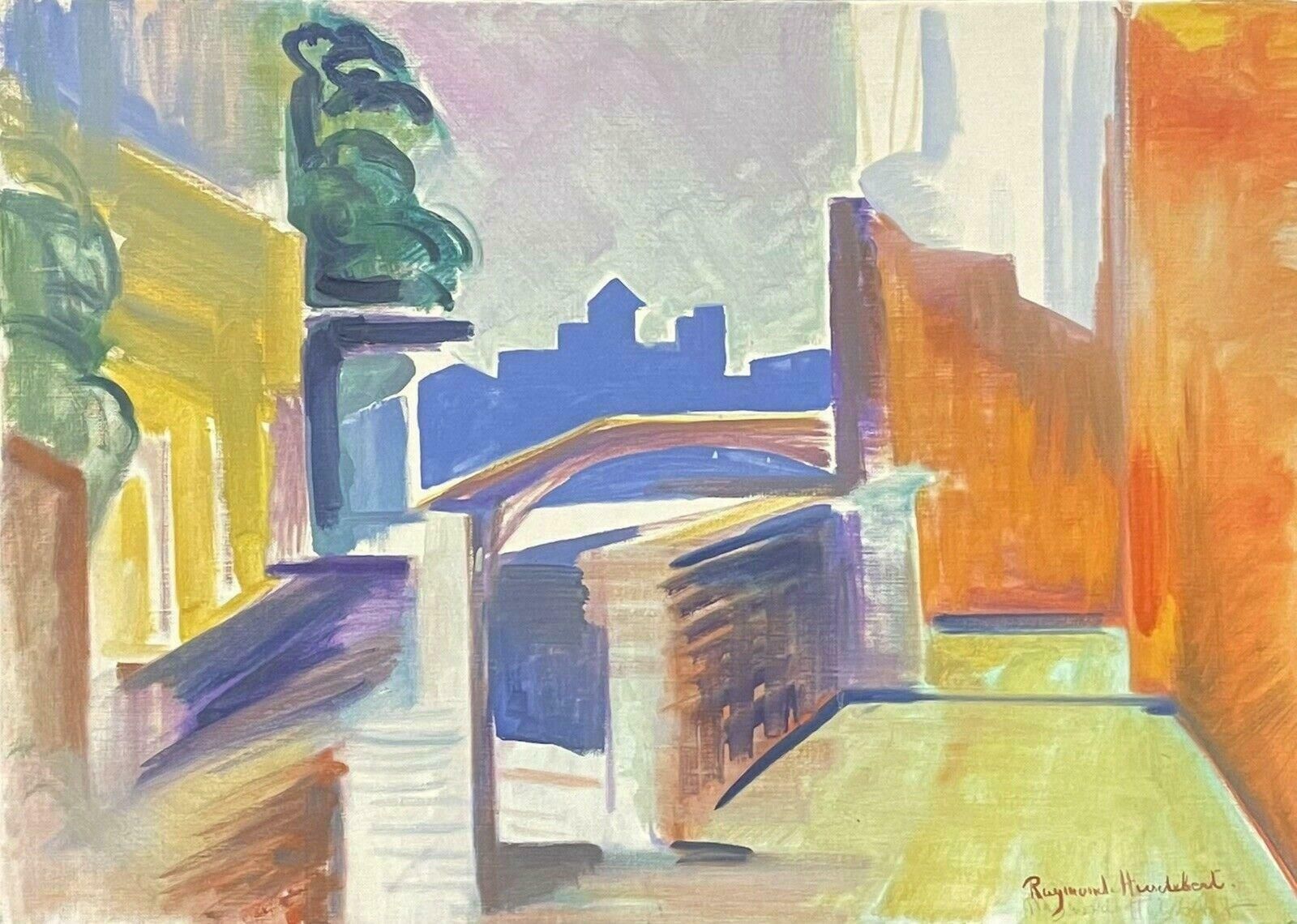 Ray Heudebertraymond Heudebert (1894 1991) French Fauvist Oil   Town Landscape View