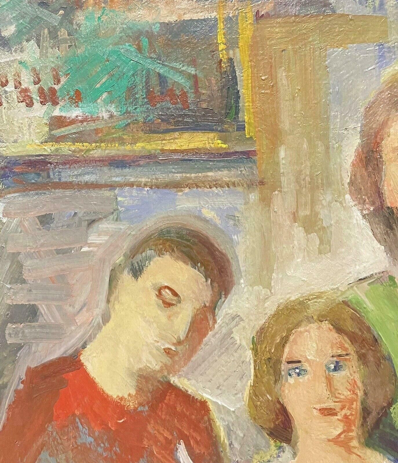 Ray Heudebertray Heudebert (1894 1991) Signed French Post Impressionist Oil   Family Group photo for sale