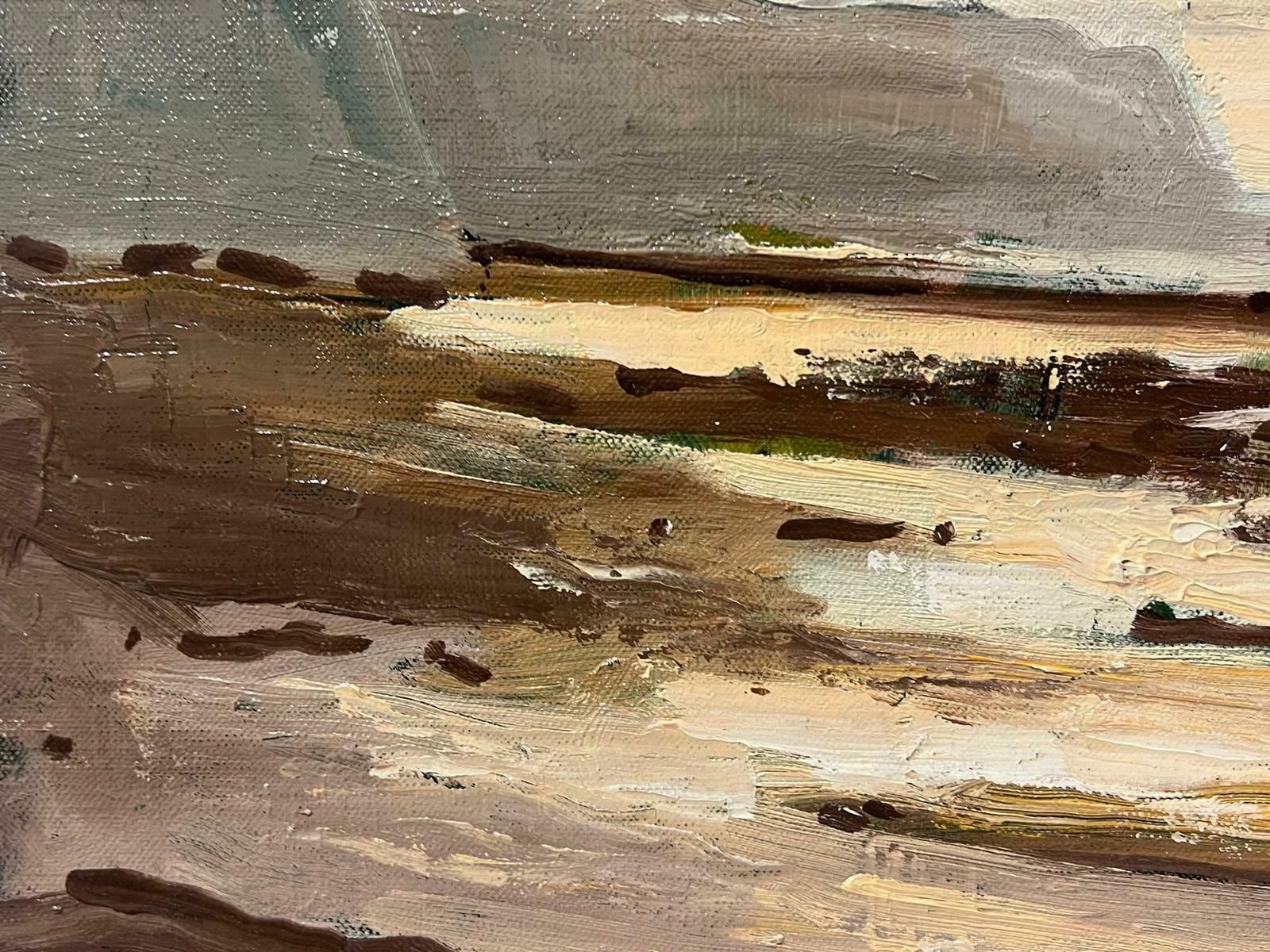 Georges Bordonovecontemporary French Impressionist Oil Dramatic Atmospheric Beach Scene Cliffs photo Art