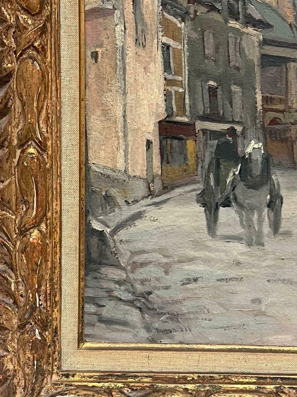 Henri Maurice Cahoursantique French Post Impressionist Signed Oil Old Provencal Village Street photo vinterior