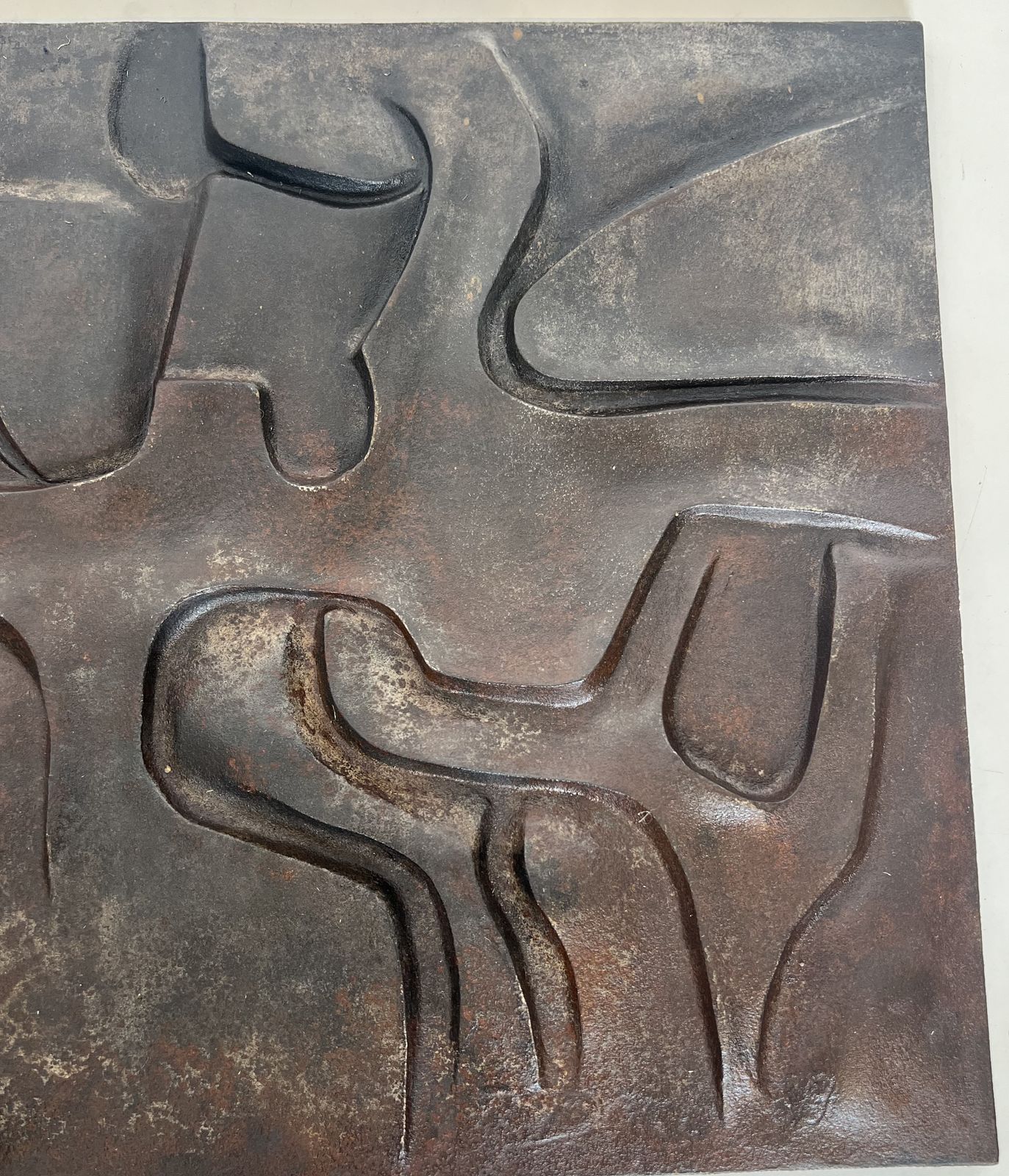 Modernist Cast Iron Fireplace Plate photo vinterior