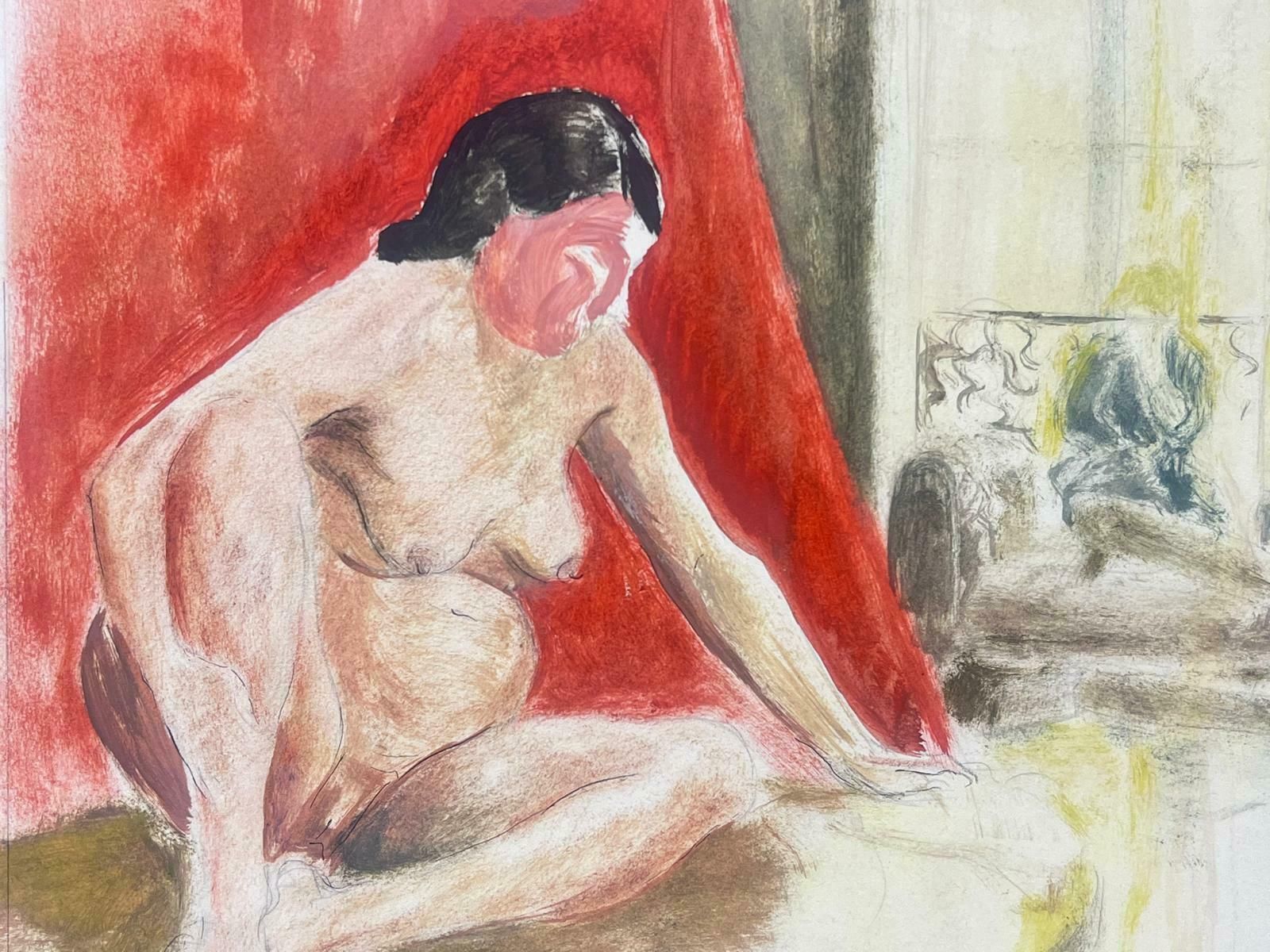 Josine Vignon1950s French Post Impressionist Painting Nude Model In Parisian Interior1950s photo 564.0