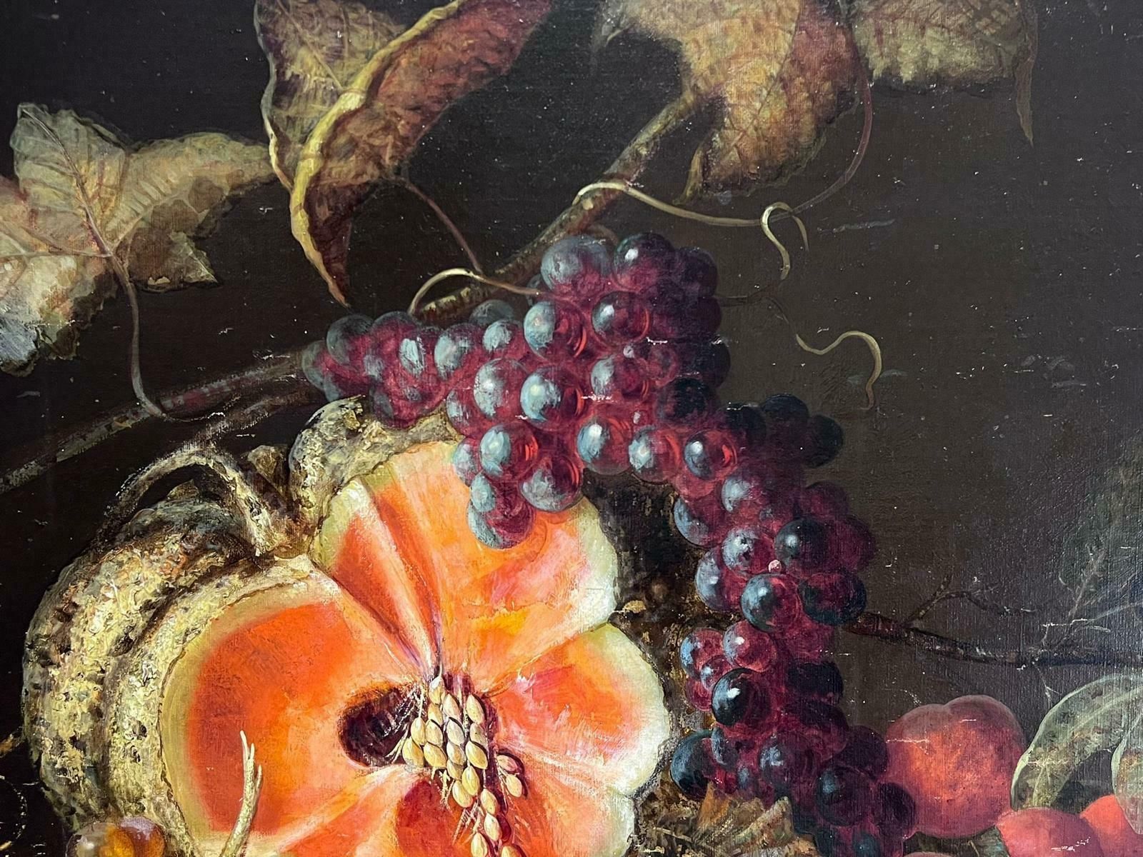 French Schoolantique French Still Life Strawberry Bowl Abundant Still Life Of Fruit Interior photo Art