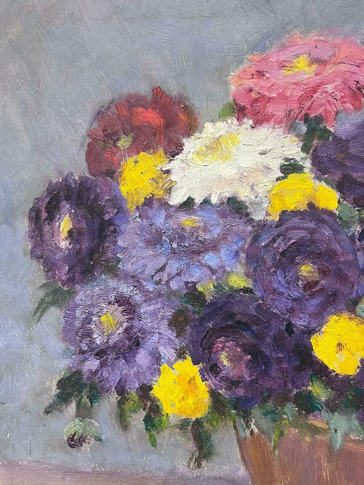 Louise Alixmid 20th Century French Impressionist Oil Still Life Of Flowers Female Artist1940's photo Art