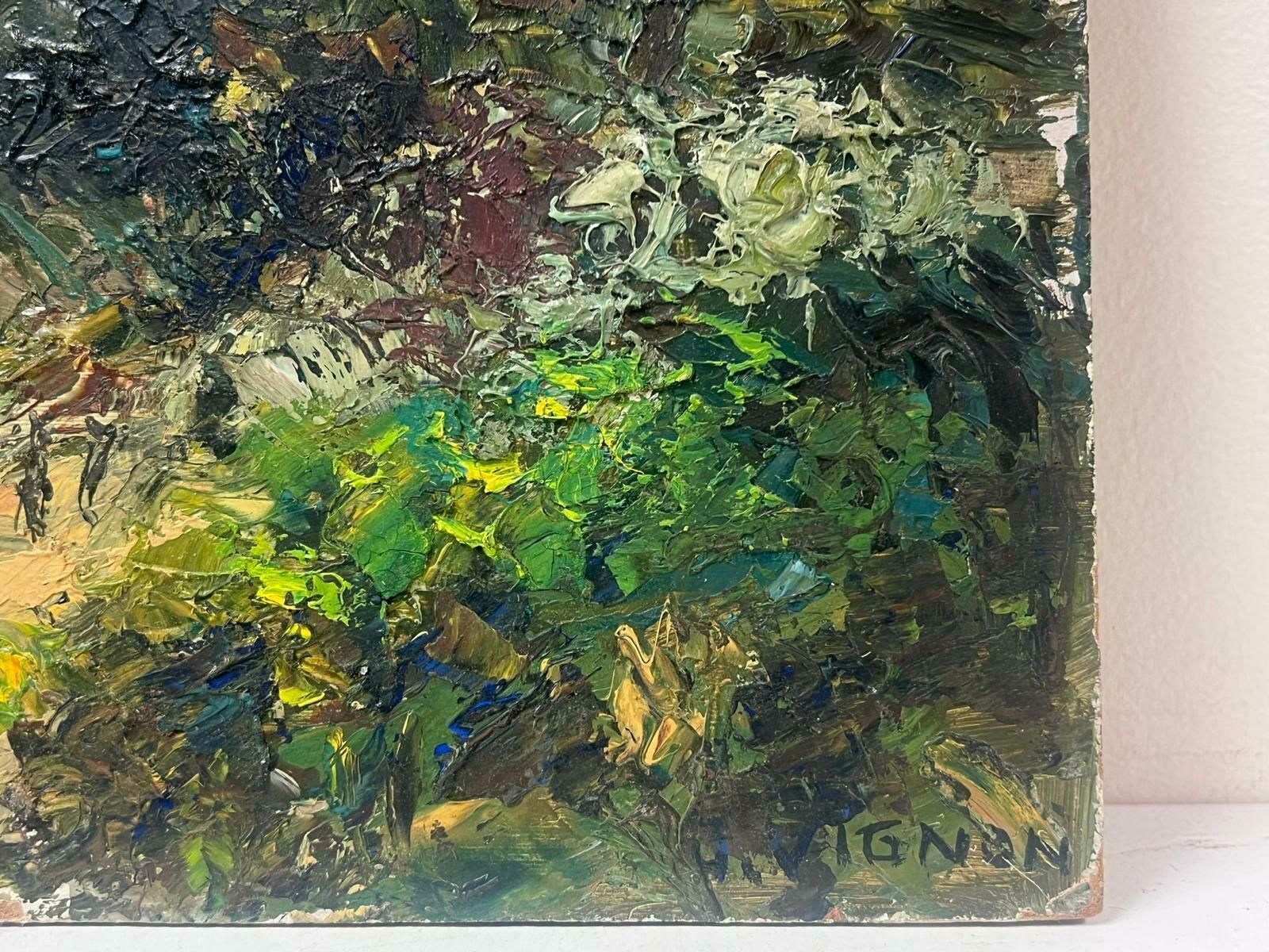 Josine Vignon1950s French Post Impressionist Oil Painting Cagnes Sur Mer South Of France1950s photo for sale
