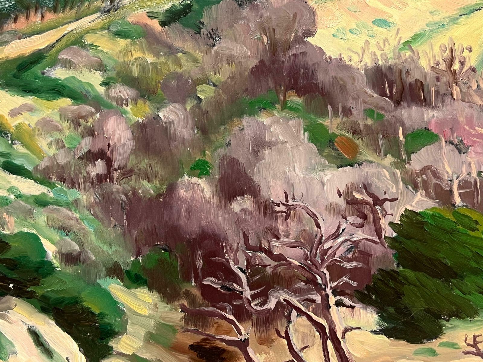 Georges Bordonove1970's French Post Impressionist Signed Oil Painting Sand Dunes On The Beach1976 photo vinterior
