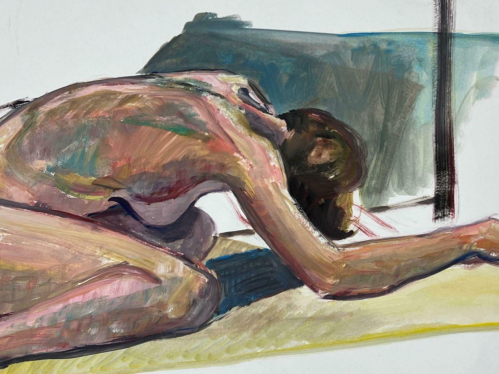 French Modernistnude Lady Model 1970's French Modernist Painting Provence Collection1970's photo for sale
