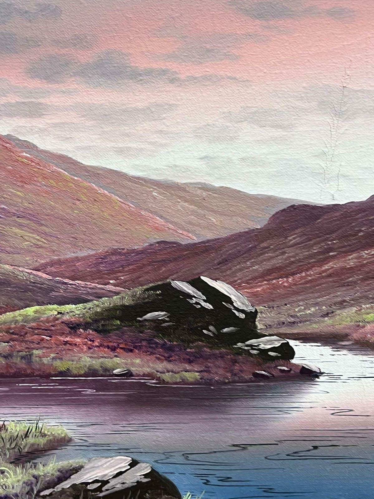 Brian Horsewellscottish Highlands Sunset Atmospheric Sky River Landscape Signed British Oil photo buy