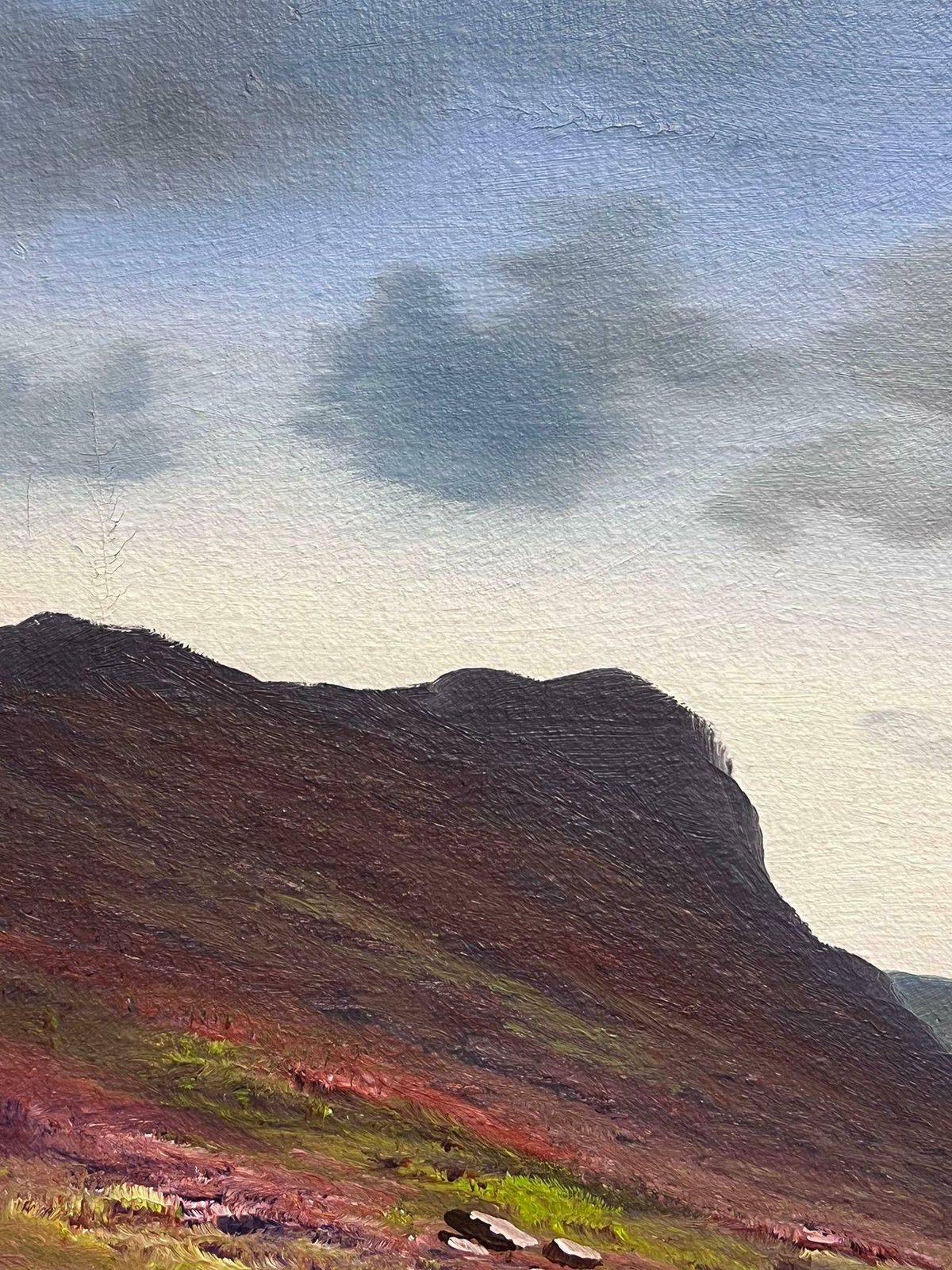 Brian Horsewellfine Scottish Highland River Landscape Atmospheric Sky Original British Oil photo vinterior