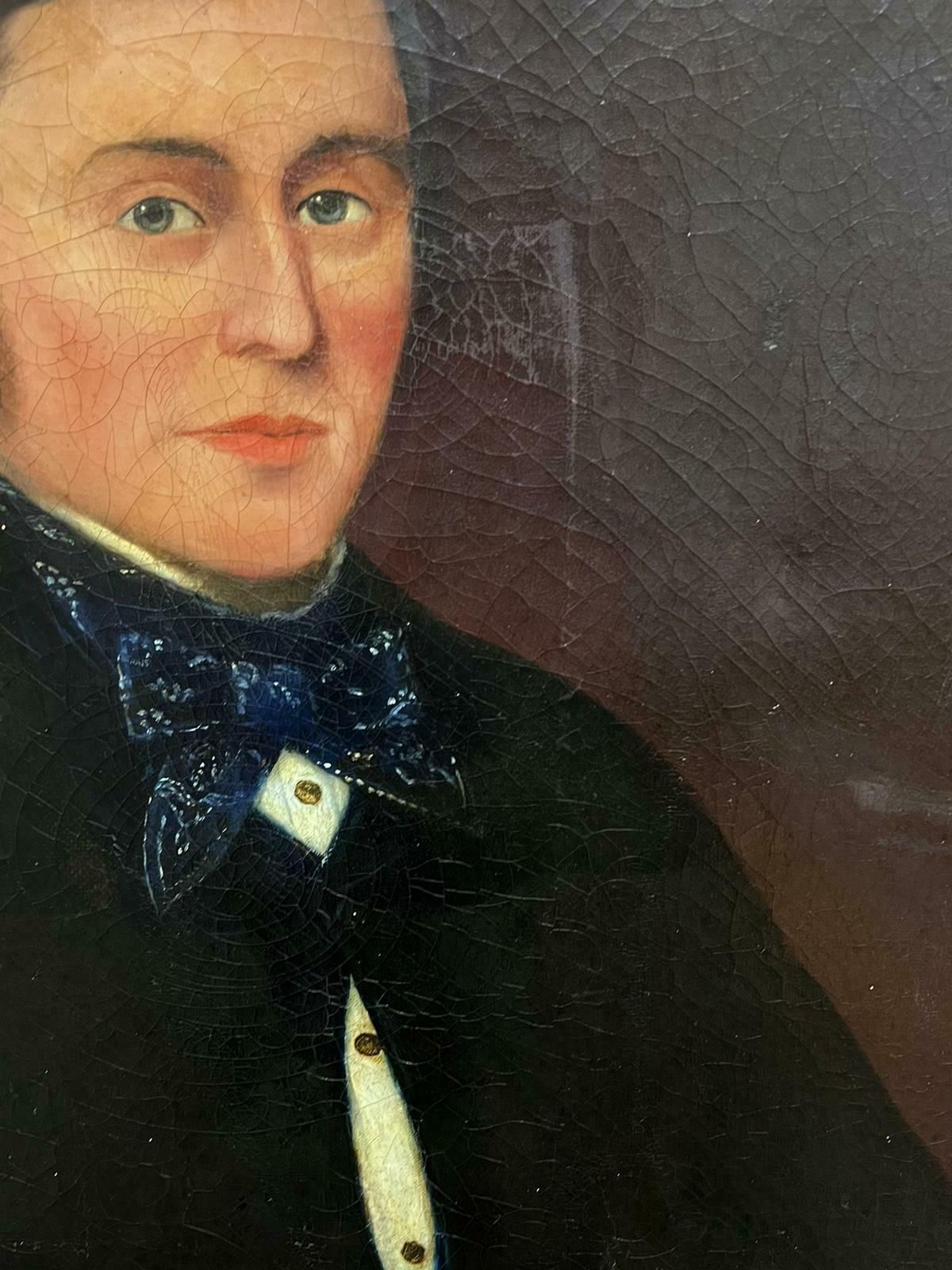 English Victorian Oil Portrait Of Gentleman With Cigar Large 19th Century British Oil Painting photo 1795.0