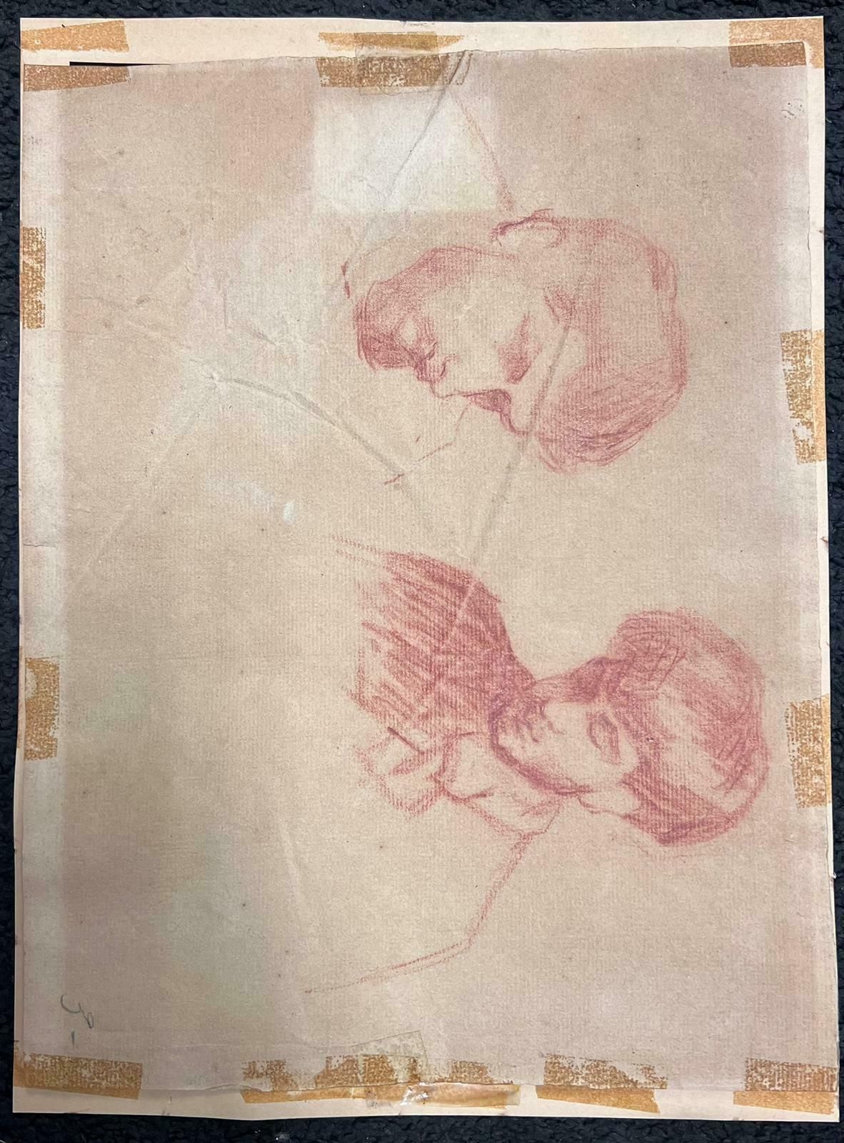 French Academic19th Century French Academic Drawing Portrait Of Male Nude Young Man19th Century photo 800.0