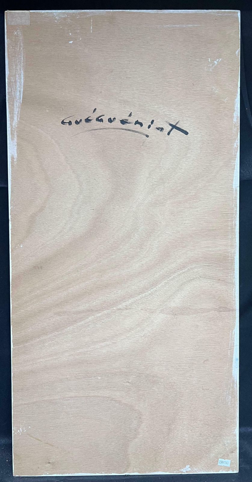 Gerard Guegueniatfrench Abstract Expressionist Signed Oil Blur Of Red & Black Colors photo buy