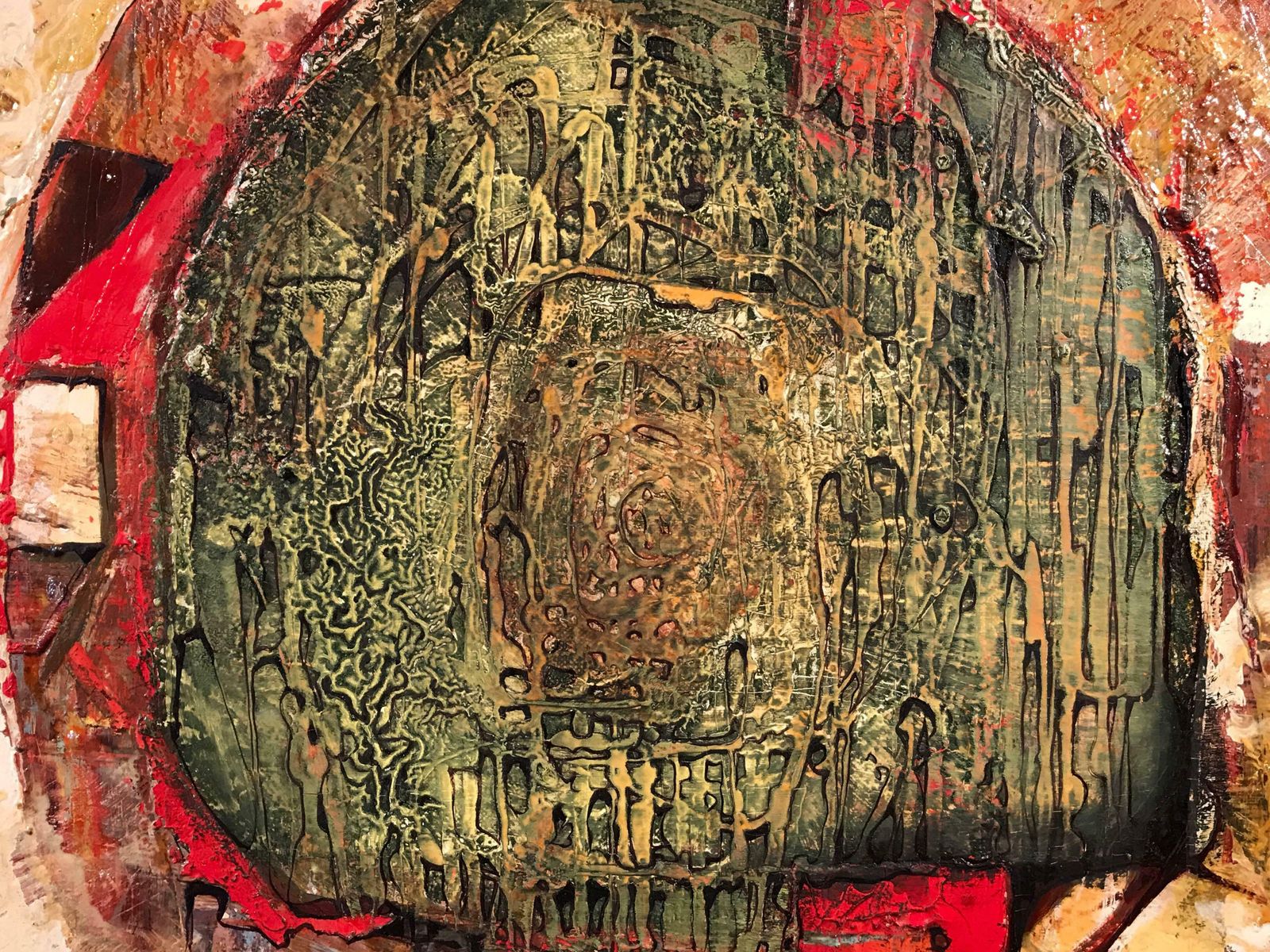 Jean Francois Pierrelarge French Abstract Oil Painting Beautiful Colorsc.1961 photo buy