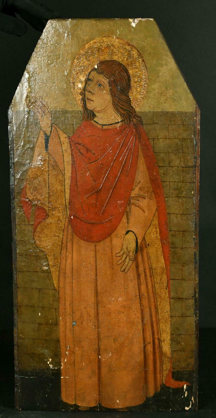 Unknown19th Century Continental School Oil Painting Wood Panel Study Of A Saint19th Century photo furniture