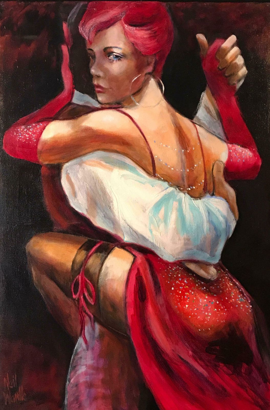 Neil Wardlethe Tango Oil Paintingc.2000