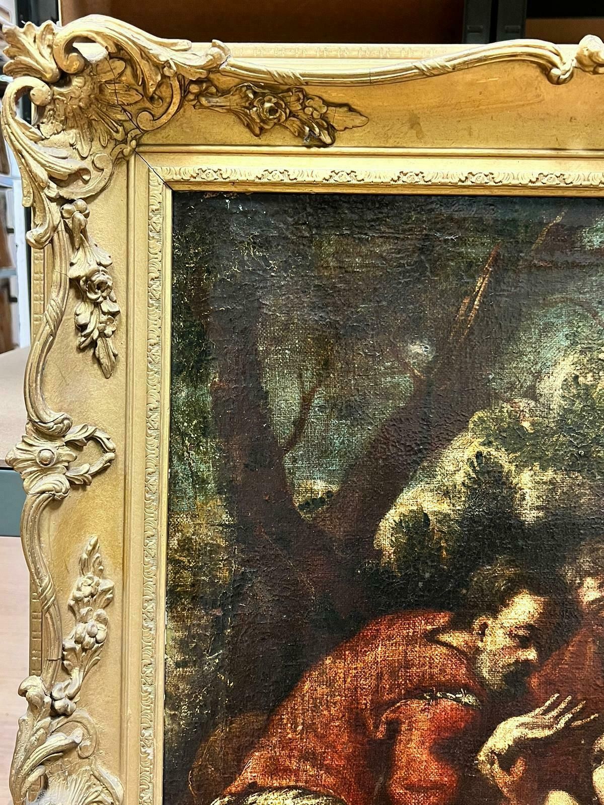 18th Century Italian Old Masterlarge 1700 Italian Old Master Nude Bather With Classical Figures Water Fountain photo for sale