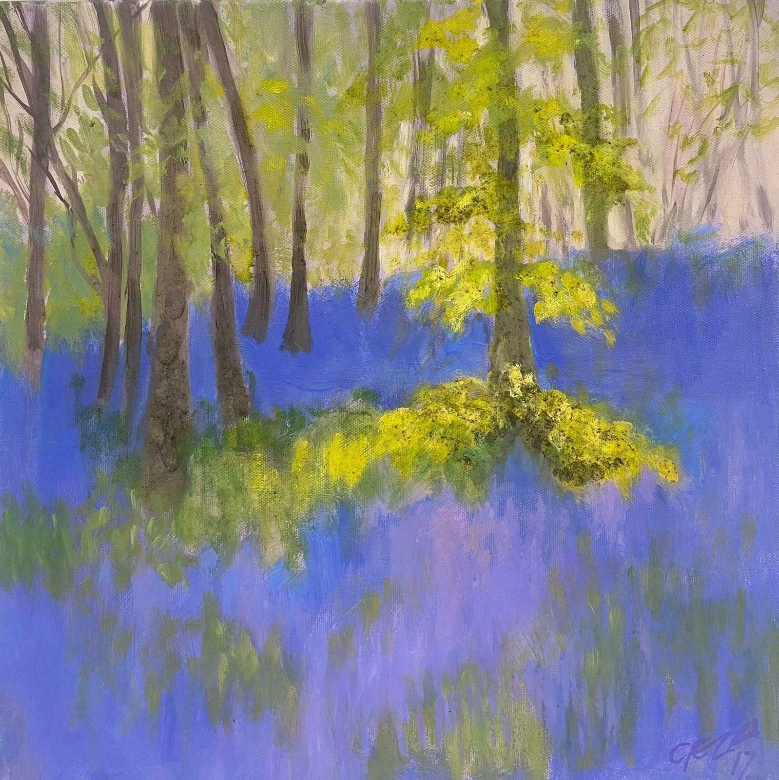 Geza Somerset Paddonthe Bluebell Wood Contemporary British Modernist Oil Painting2017 photo Art