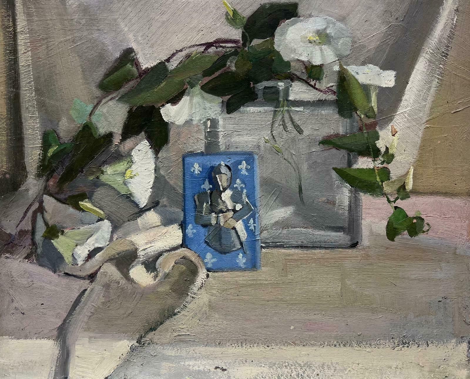 Louise Alixfrench Impressionist Oil Painting Interior Playing Card & Calystegia 1940's